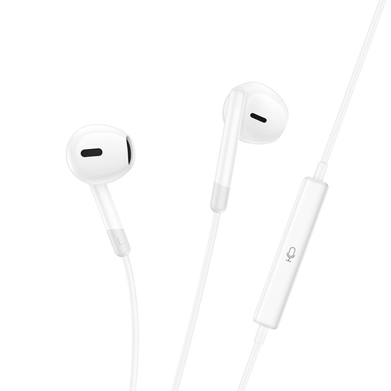 Фото Стерео наушники Hoco M109 Pure joe (3.5mm/1.2m) (White) в магазине vchehle.ua