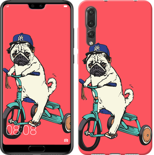 

Чохол Мопс на велосипеді на Huawei P20 Pro 642839