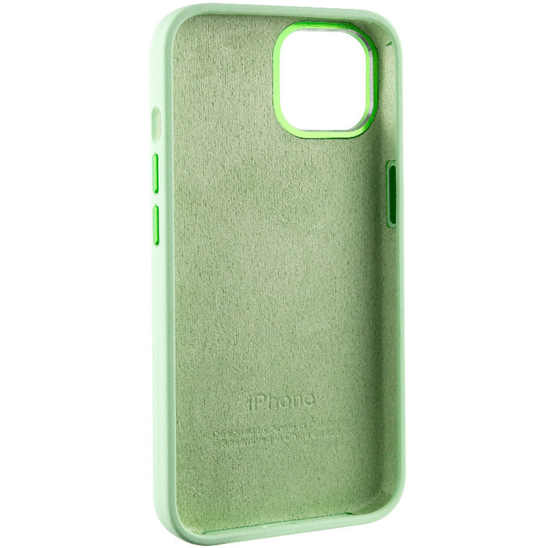 Заказать Чехол Silicone Case Metal Buttons (AA) для Apple iPhone 14 (6.1") (Зеленый / Pistachio) на vchehle.ua