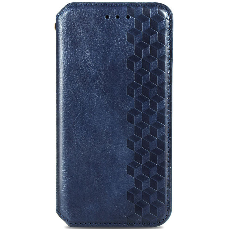 Кожаный чехол-книжка GETMAN Cubic (PU) для Xiaomi Redmi Note 10 Pro / 10 Pro Max (Синий)