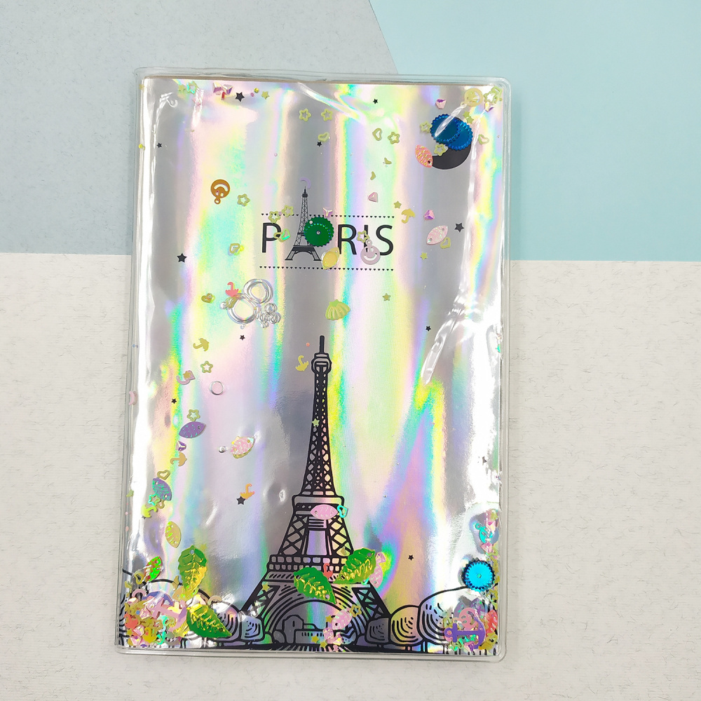 Блокнот Holographiс Paris with Sparkles and Water (01)