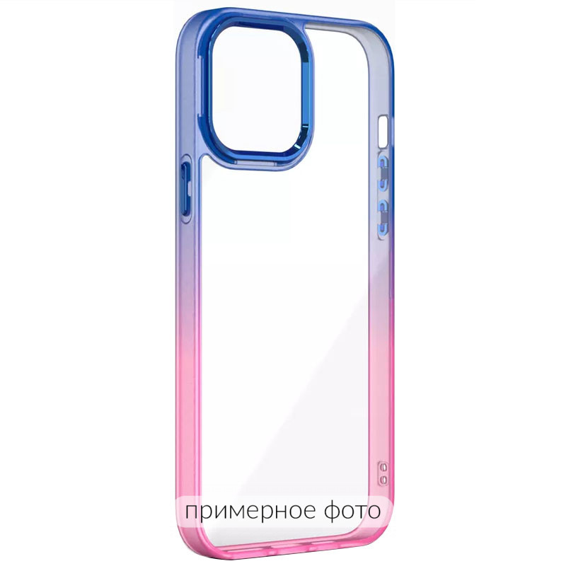 Чехол TPU+PC Fresh sip series для Xiaomi Redmi 9C (Розовый / Синий)