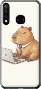 Чехол Funny Capybara CEO Working для Tecno Camon 12 CC7