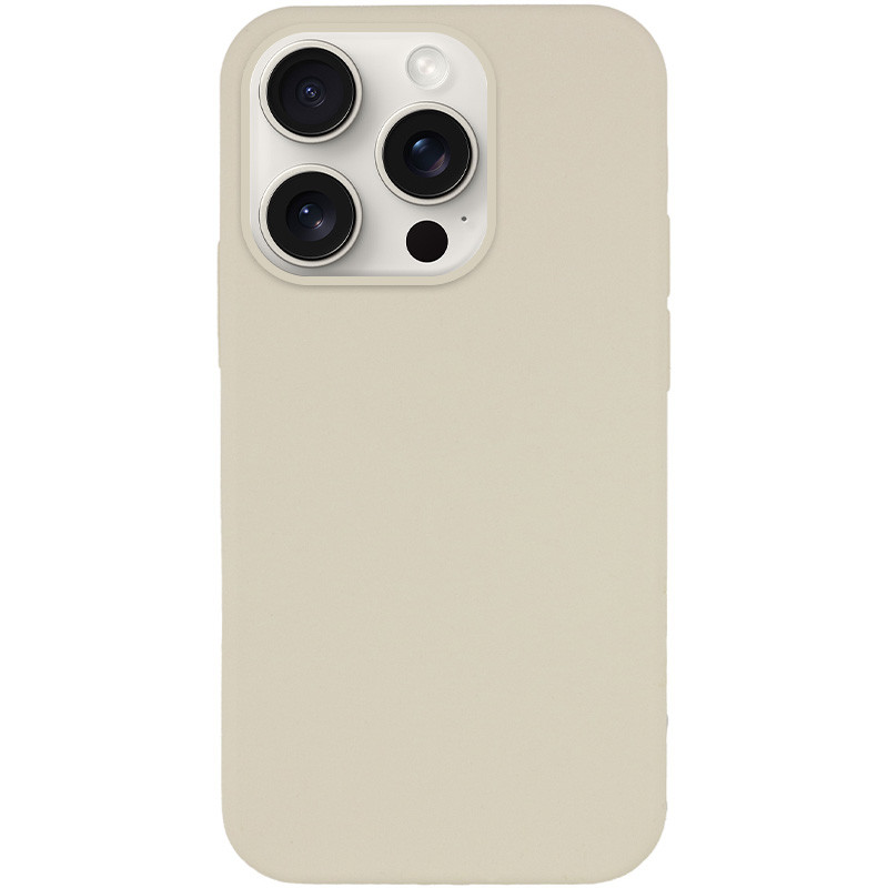 Чехол Silicone Case Full Protective (AA) NO LOGO для Apple iPhone 16 Pro (6.3") (Бежевый / Antique White)