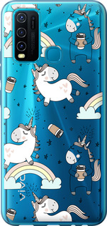 

Чехол Единорог и кофе для Vivo Y30 1607308