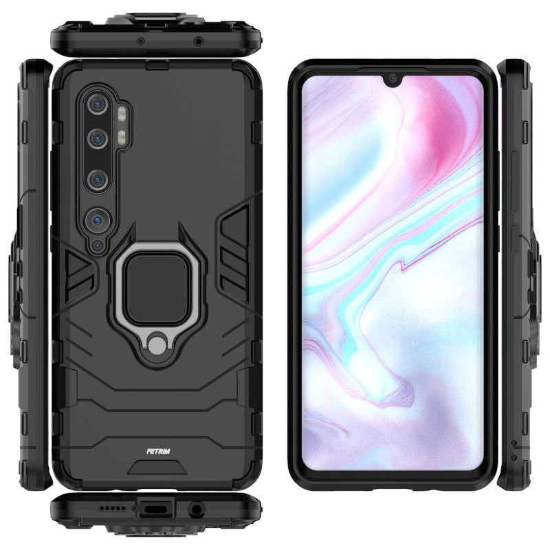 Фото Ударопрочный чехол Transformer Ring for Magnet для Xiaomi Mi Note 10 / Note 10 Pro/CC9 Pro (Черный / Soul Black) в магазине vchehle.ua
