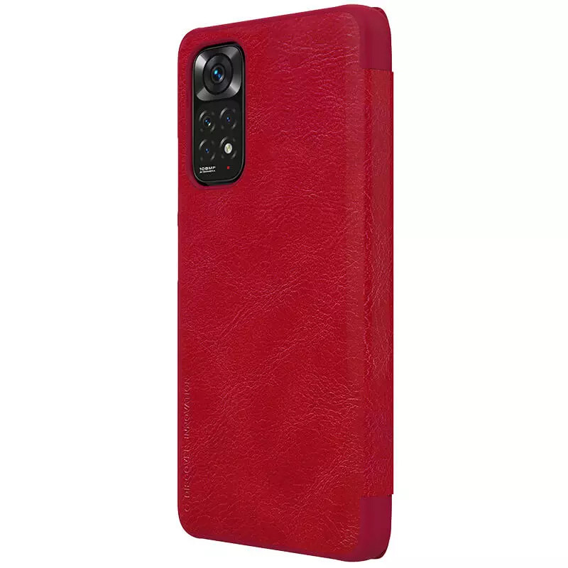 Фото Кожаный чехол (книжка) Nillkin Qin Series для Xiaomi Redmi Note 11S (Красный) в магазине vchehle.ua