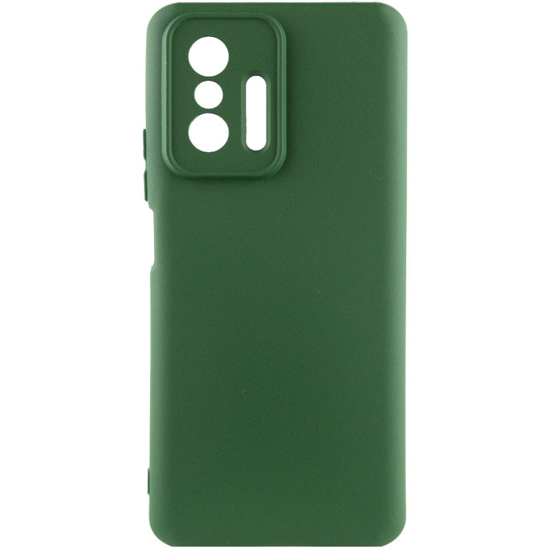 Чохол Silicone Cover Lakshmi Full Camera (AA) на Xiaomi 11T / 11T Pro (Зелений / Dark green)