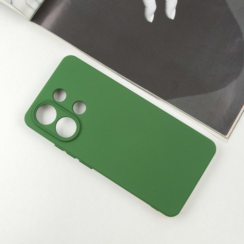 Фото Чехол Silicone Cover Lakshmi Full Camera (AA) для Xiaomi Redmi Note 13 5G (Зеленый / Dark green) на vchehle.ua