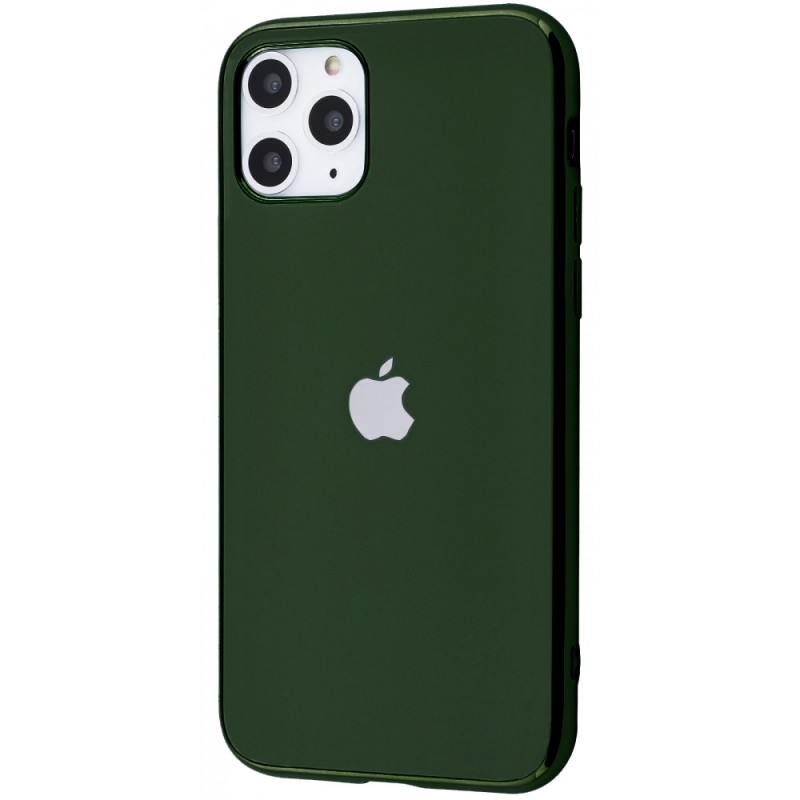 TPU чохол Matte LOGO на Apple iPhone 11 Pro Max (6.5") (Зелений / Dark Green)