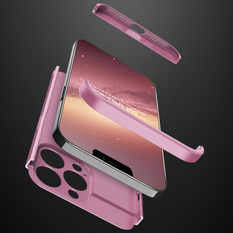 Фото Пластиковая накладка GKK LikGus 360 градусов (opp) для Apple iPhone 13 Pro Max (6.7") (Розовый / Rose gold) в магазине vchehle.ua
