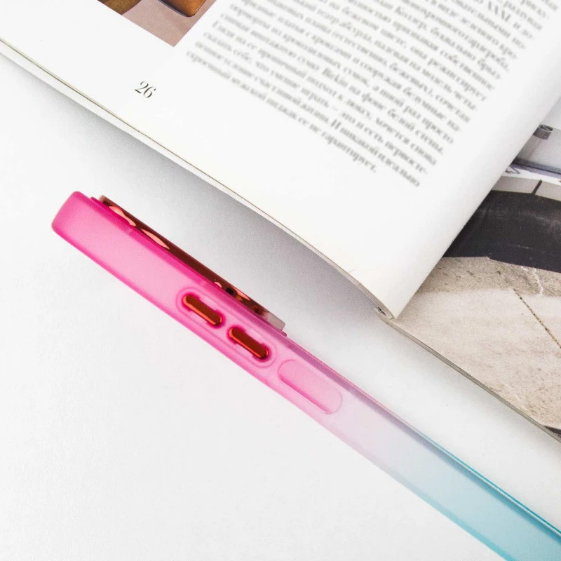 Чехол TPU+PC Fresh sip series для Xiaomi Redmi Note 13 Pro 4G / Poco M6 Pro 4G / Note 14S (Синий / Розовый) в магазине vchehle.ua