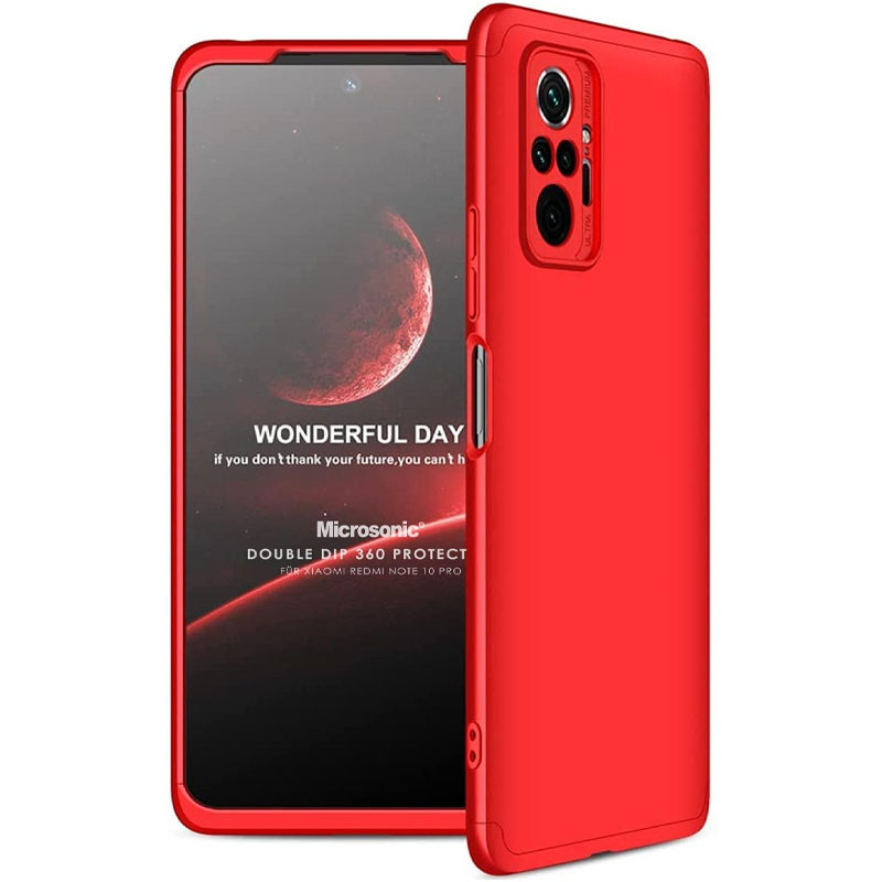 Пластиковая накладка GKK LikGus 360 градусов (opp) для Xiaomi Redmi Note 10 Pro / 10 Pro Max (Красный)