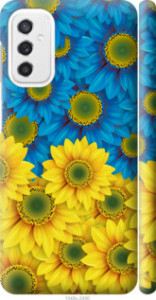 Чехол Жёлто-голубые цветы для Samsung Galaxy M52 M526B