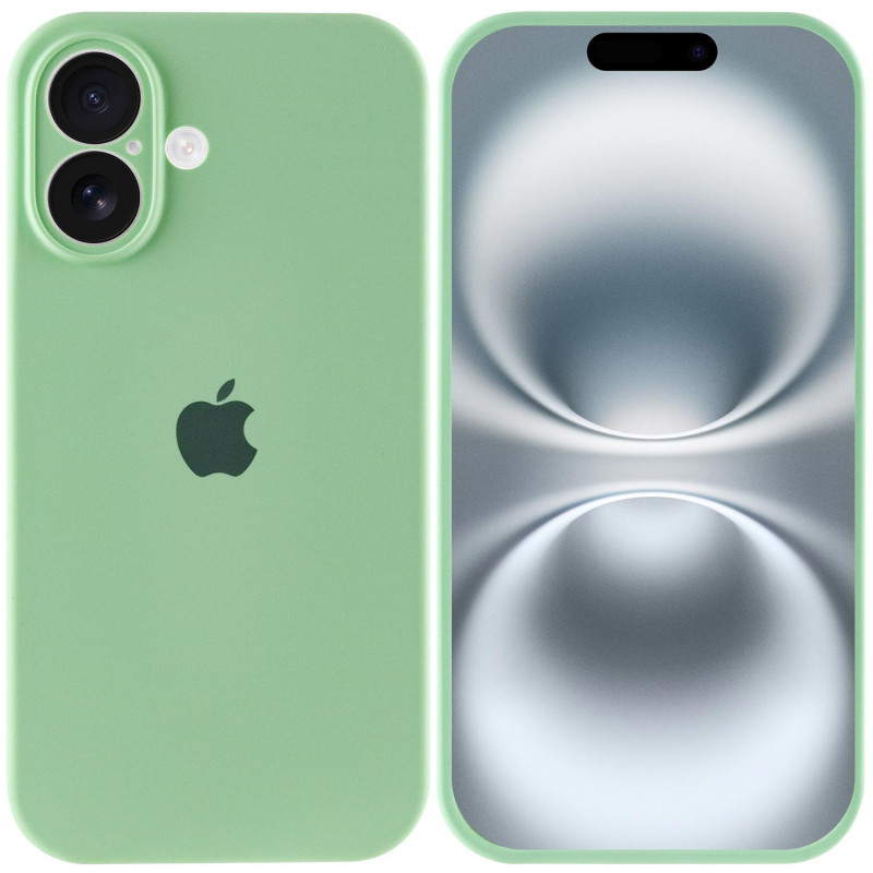 Фото Чехол Silicone Case Full Camera Protective (AA) для Apple iPhone 16 Plus (6.7") (Зеленый / Pistachio) на vchehle.ua