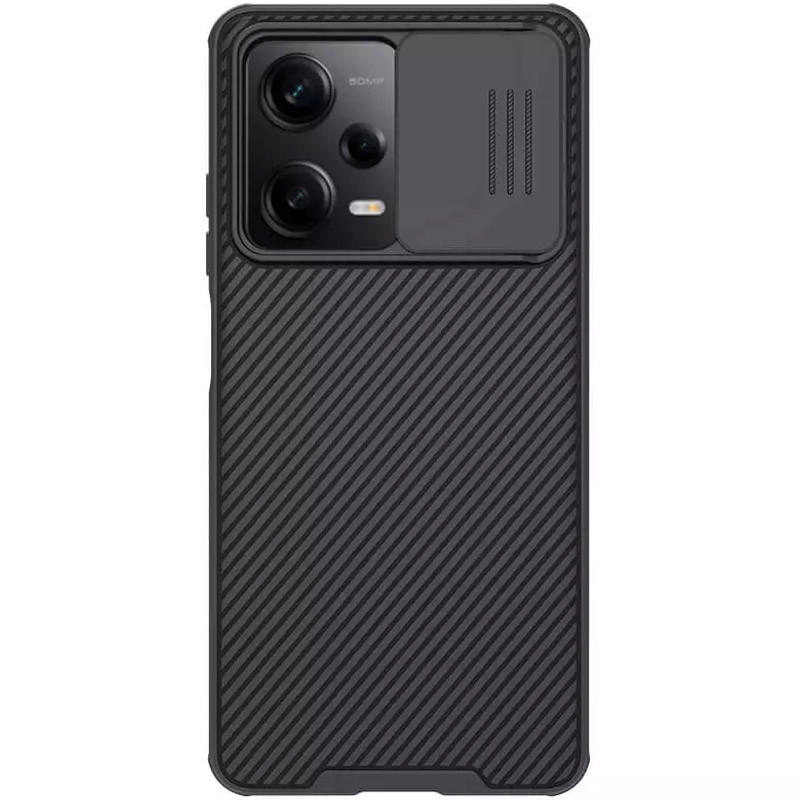 Карбоновая накладка Nillkin Camshield (шторка на камеру) для Xiaomi Poco X5 Pro 5G / Note 12 Pro 5G (Черный / Black)