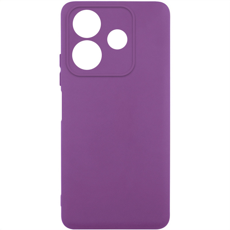 Чехол TPU GETMAN Liquid Silk Full Camera для Xiaomi Redmi Note 14 5G (Фиолетовый / Grape)