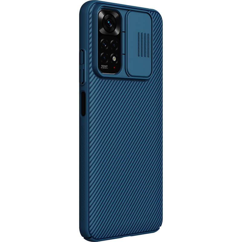 Купити Карбонова накладка Nillkin Camshield (шторка на камеру) на Xiaomi Redmi Note 11S (Синій / Blue) на vchehle.ua