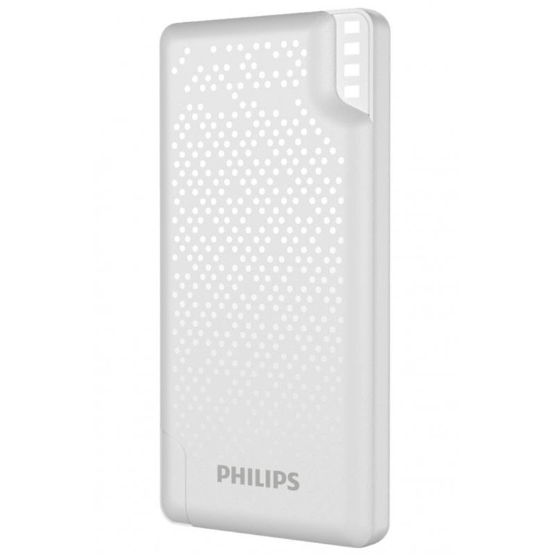 Уцінка Портативний зарядний пристрій Powerbank Philips Display 10000 mAh 12W (DLP2010N/62) (Дефект упаковки / Білий)