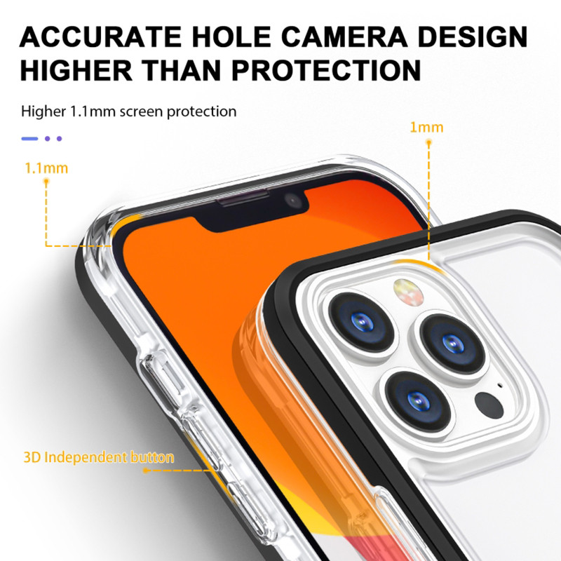 Фото TPU+PC чехол Clear 360 для Apple iPhone 13 Pro Max (6.7") (Черный) на vchehle.ua