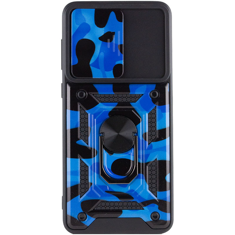 Ударостійкий чохол Camshield Serge Ring Camo на Samsung Galaxy A73 5G (Синій / Army Blue) в магазині vchehle.ua