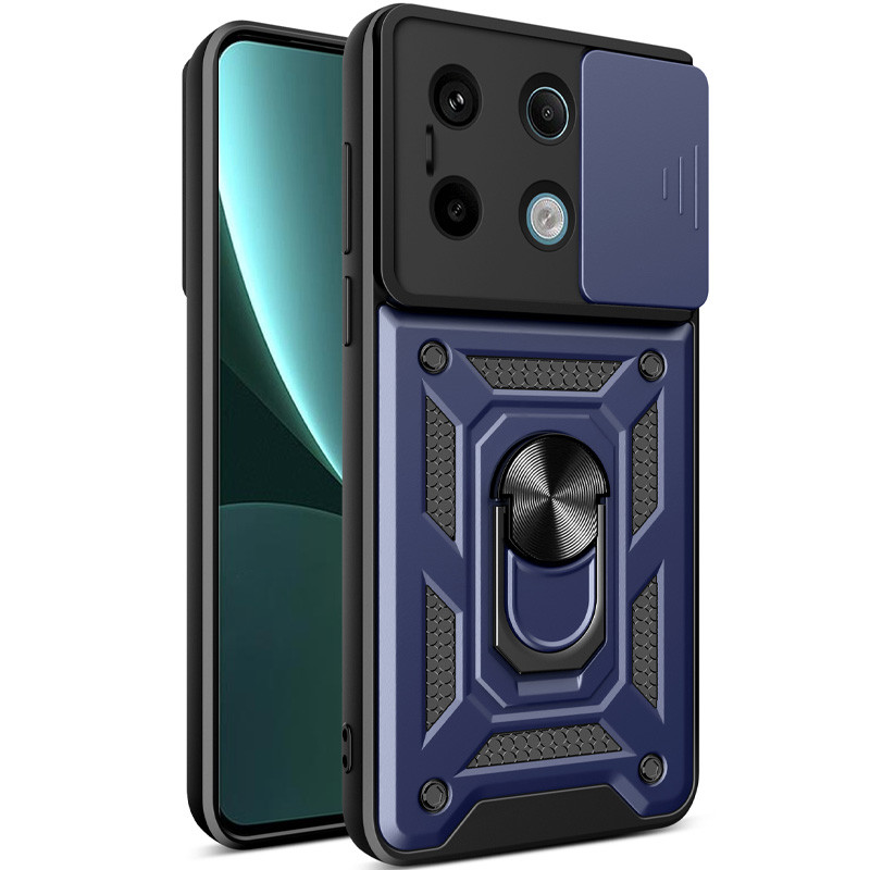 Ударостійкий чохол Camshield Serge Ring на Xiaomi Poco X6 / Note 13 Pro 5G (Синій)