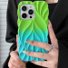 Фото TPU чохол Leaf на Apple iPhone 15 Pro (6.1") (Green / Aqua) на vchehle.ua