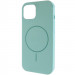Чехол Silicone Case Full Protective (AA) NO LOGO with Magnetic Safe для Apple iPhone 11 (6.1") (Бирюзовый / Light Turquoise)