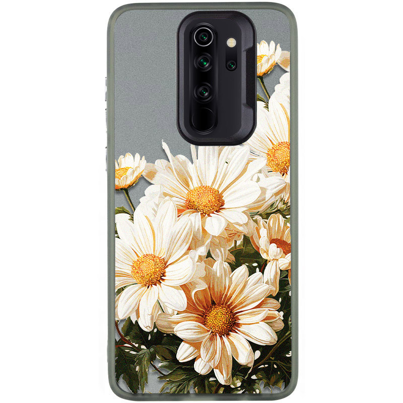 TPU+PC чехол TakiTaki Magic glow для Xiaomi Redmi Note 8 Pro (Chamomile / Black)