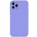 Чехол Silicone Case Full Camera Protective (AA) NO LOGO для Apple iPhone 12 Pro (6.1") (Сиреневый / Dasheen)