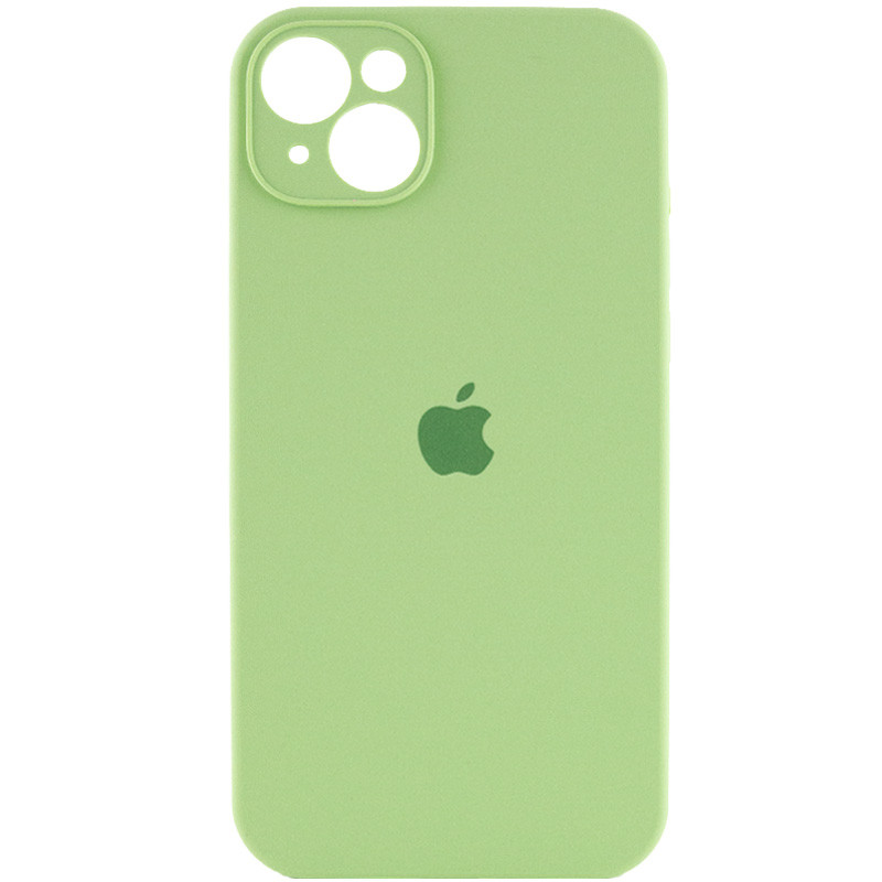 Чохол Silicone Case Full Camera Protective (AA) на Apple iPhone 15 (6.1") (М'ятний / Mint)