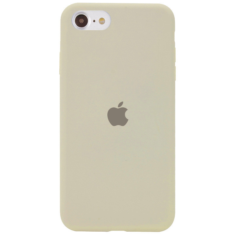 Чехол Silicone Case Full Protective (AA) для Apple iPhone SE (2020) (Бежевый / Antique White)