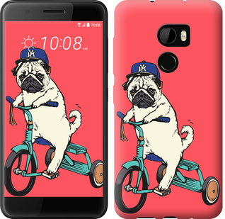 

Чохол Мопс на велосипеді на HTC One X10 642790