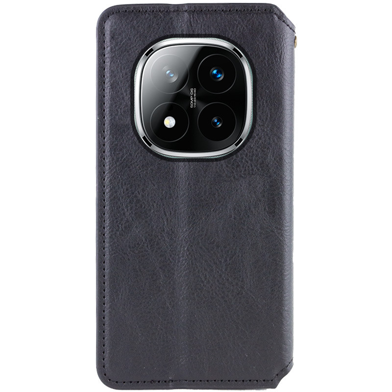 Фото Шкіряний чохол-книжка GETMAN Cubic (PU) на Xiaomi Redmi Note 14 Pro 5G / 14 Pro+ (Чорний) в маназині vchehle.ua
