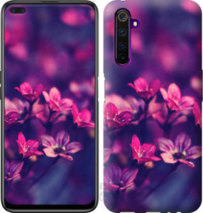 Чехол Пурпурные цветы для Realme 6 Pro