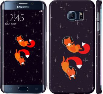 Чехол Лисички в космосе для Samsung Galaxy S6 Edge G925F