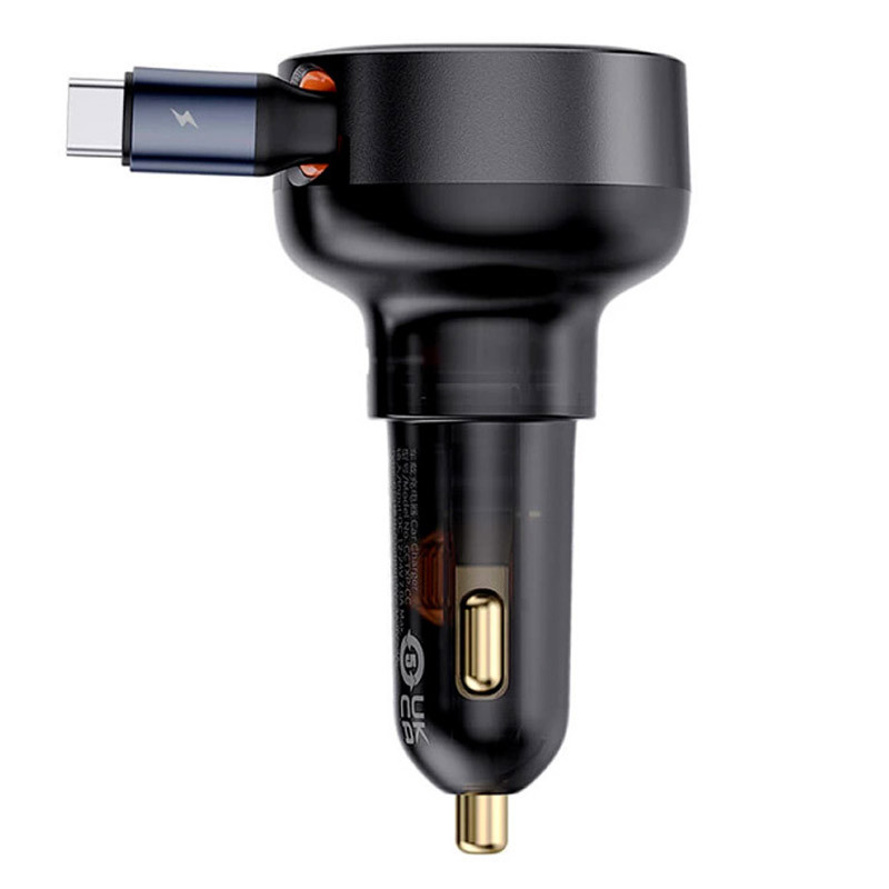 Фото АЗУ Baseus Enjoyment Pro 60W (1USB-C) + выдвижной кабель Type-C (C00057802111-01) (Cluster Black) на vchehle.ua