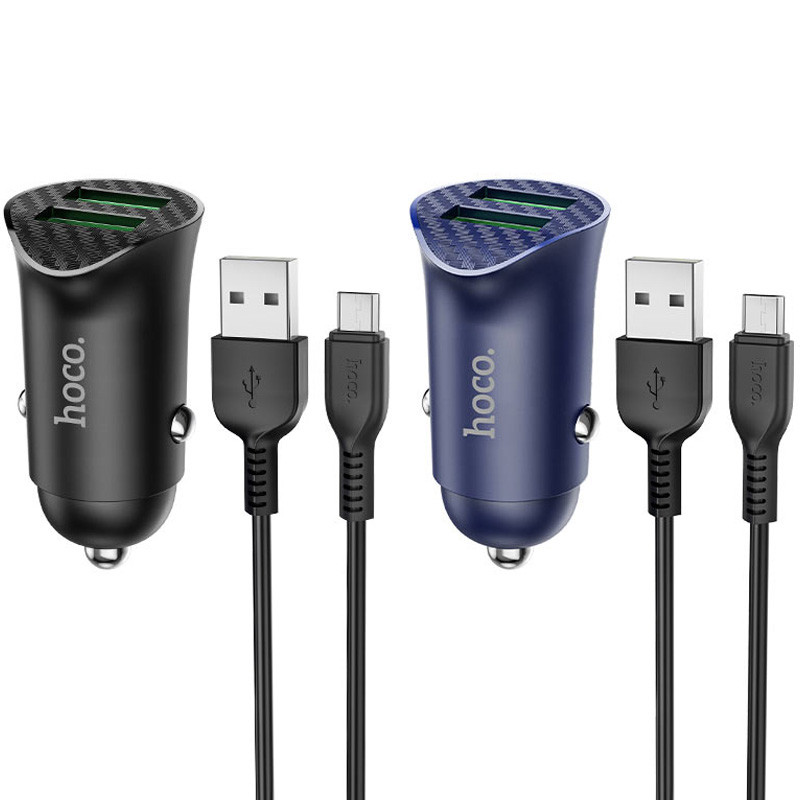 АЗП Hoco Z39 QC3.0 (2USB) + MicroUSB