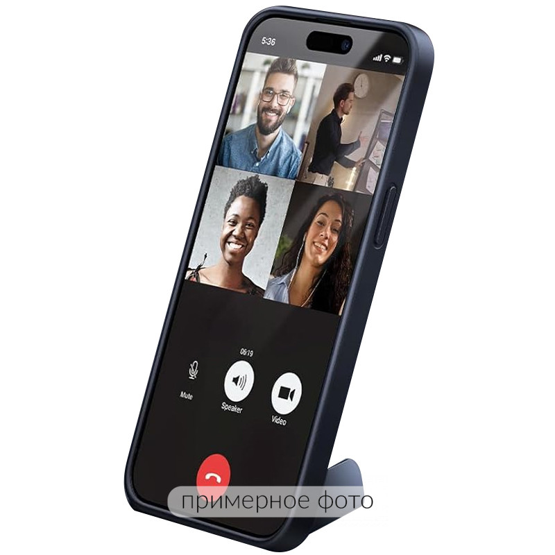 Фото TPU+PC чехол Stand case для Apple iPhone 16 Pro (6.3") (Black) на vchehle.ua