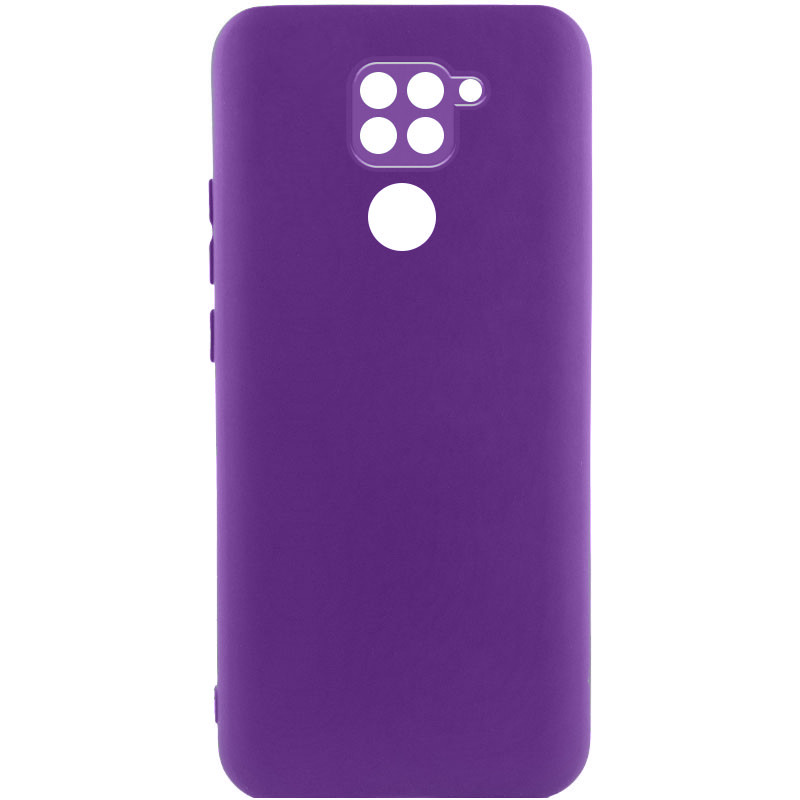 Чохол TPU GETMAN Liquid Silk Full Camera на Xiaomi Redmi Note 9 / Redmi 10X (Фіолетовий / Purple)