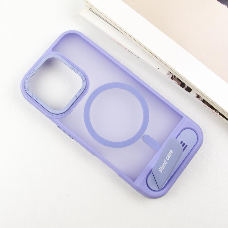 Фото TPU+PC чехол Stand case для Apple iPhone 16 Pro Max (6.9") (Light blue) в магазине vchehle.ua