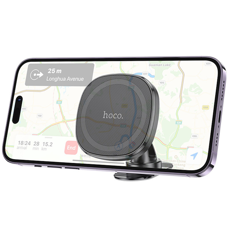 Уцінка Автотримач Hoco H35 Cheeatag magnetic ring (centr console) (Пошкоджене пакування / Black) в магазині vchehle.ua