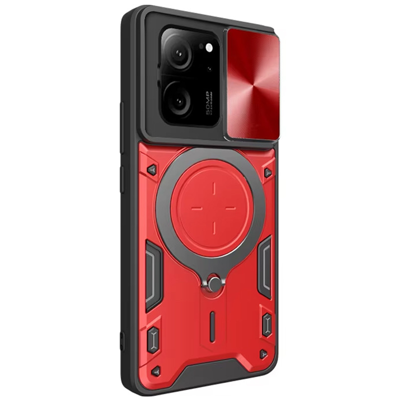 Фото Удароміцний чохол Bracket case with Magnetic на Xiaomi 13T / 13T Pro (Red) на vchehle.ua