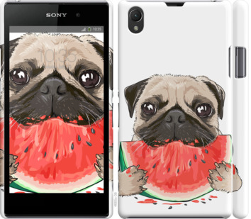 

Чехол Мопс и арбуз для Sony Xperia Z1 C6902 843655