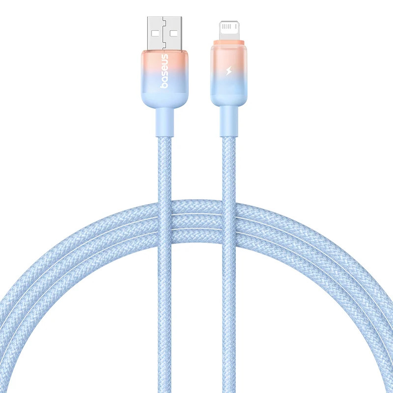 Дата кабель Baseus Discolor Series Fast Charging USB to Lightning 2.4A (1m) (P10374900) (Galaxy Blue)