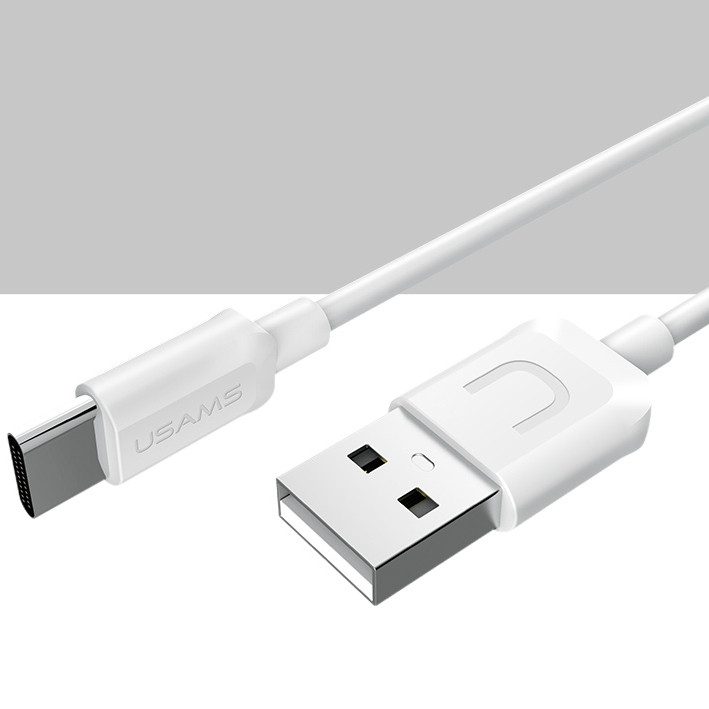 Фото Дата кабель USAMS US-SJ099 USB to Type-C (1m) (Белый) на vchehle.ua