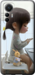 Чехол Милая девочка с зайчиком для Xiaomi 12 Lite