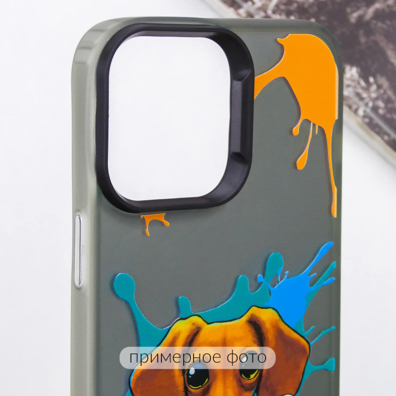 TPU+PC чехол TakiTaki Graffiti magic glow для Samsung Galaxy A73 5G (Sausage dog / Black) в магазине vchehle.ua