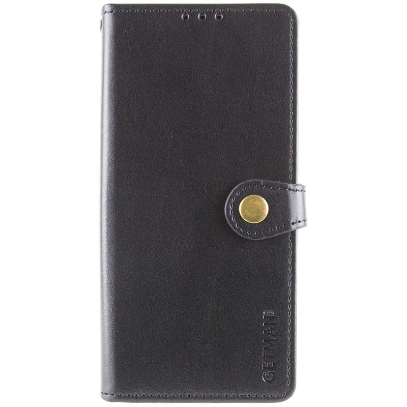 Кожаный чехол-книжка GETMAN Gallant (PU) для Xiaomi Redmi Note 14 5G (Черный)