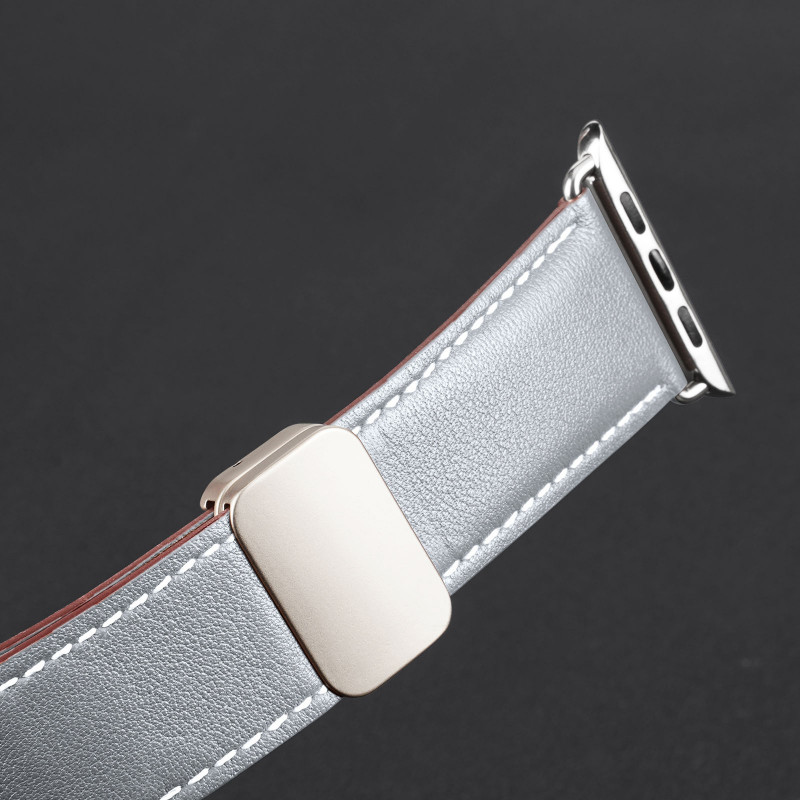 Ремінець Dux Ducis Genuine Leather для Apple Watch 42(ser.1-3)/44/45/46/49mm (Grey) в магазині vchehle.ua